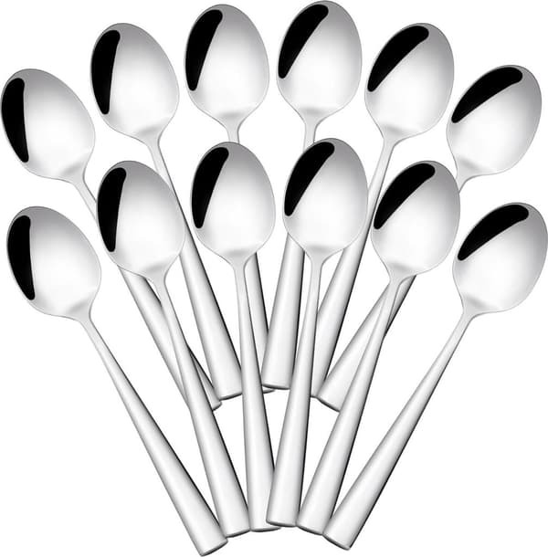 Tesked 12-pack, SS kaffeskedar, högpolerade, modern och elegant design.