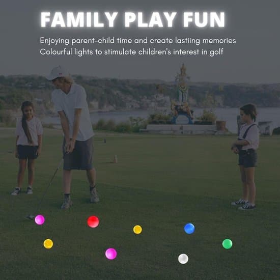 Golfbolde - Pakke med 6 - Selvlysende golfbolde - LED lysende golfbolde - Flerfarvet
