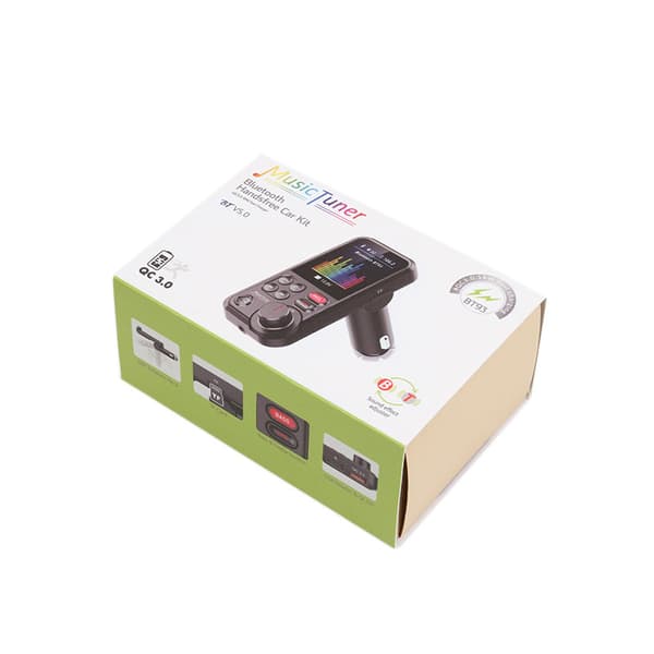 USB Bluetooth-sändare, bil Bluetooth-radioadapter, 1,8-tums färgskärm, stöder QC3.0