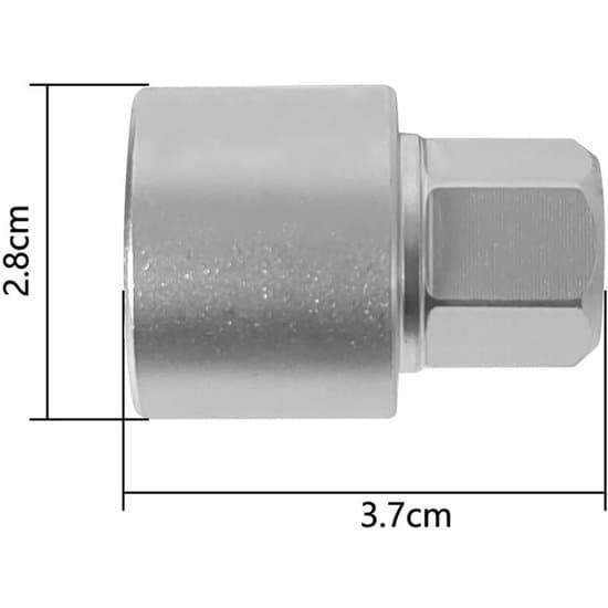 Stöldskyddshylsnyckel - 17mm - Silver