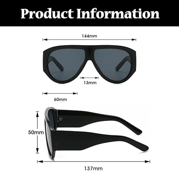 Dobbeltpakke retro oversized solbriller til kvinder, retro aviator solbriller til mænd