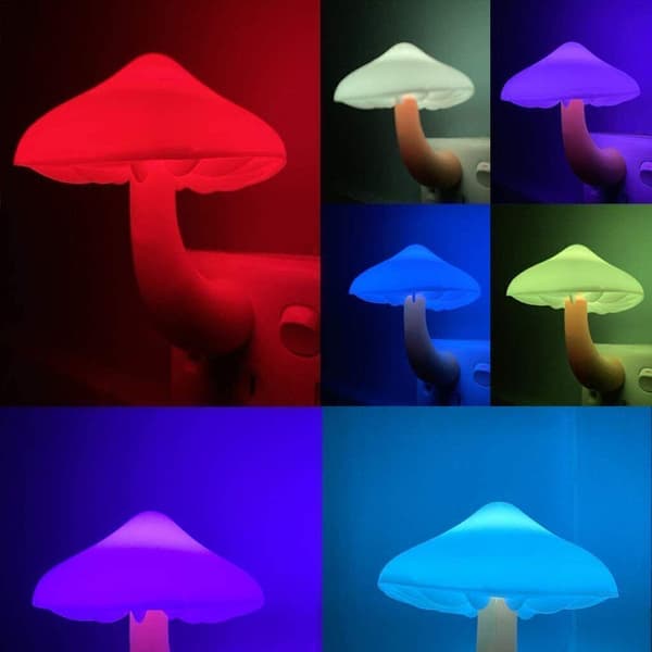3 LED-natlamper Svamp Gradient Lys Sensor Indsættelig Væg Hjem Indretning