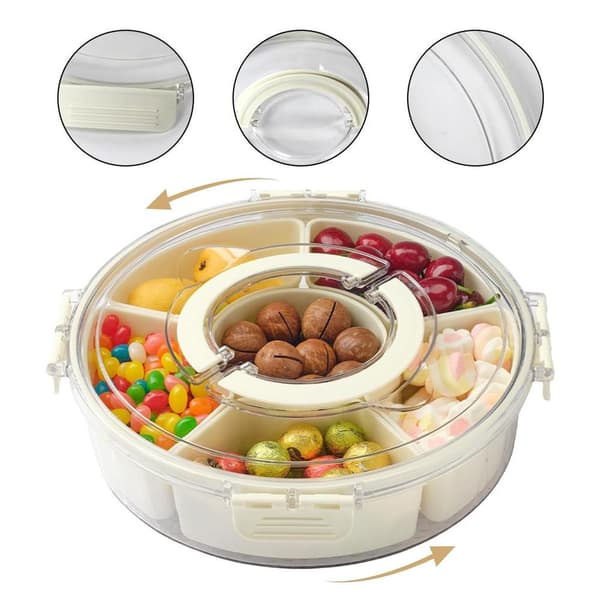 Snackboks-organizer, snackbakke-organizer, med 6 rum, bærbar.