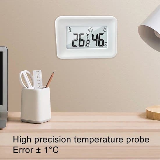 Digitalt termometer og hygrometer til hjemmet, kontoret og drivhuset firesæt - Celsius mini termometer og hygrometer