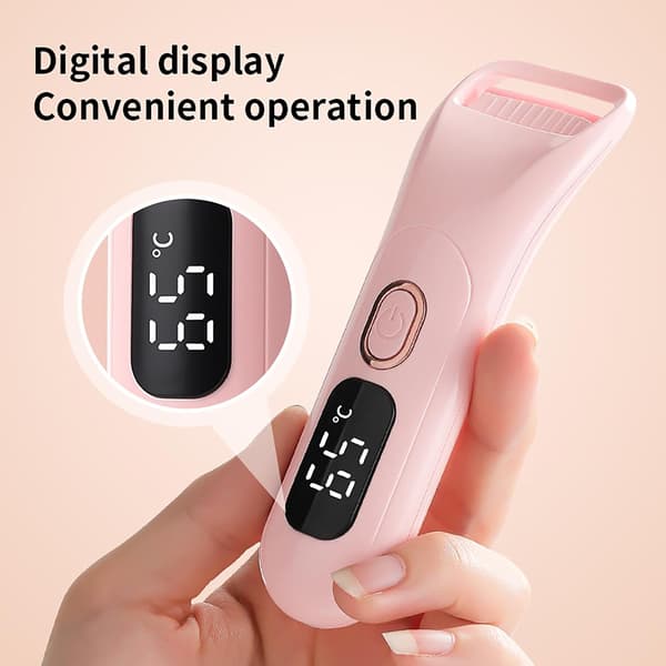 Opvarmet øjenvippebukker, genopladelig - pink