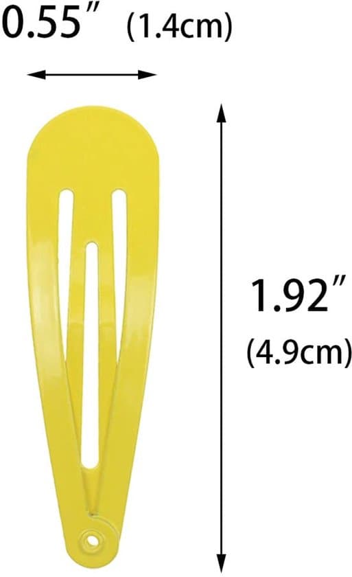 Hårspænder i metal, gule, 5,1 cm, 40 stk.