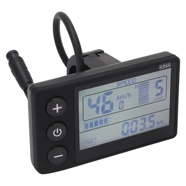 Elcykel S866 LCD-display, 24V/36V/48V/60V WP LCD-display, lämplig för byte och modifiering av elcyklar