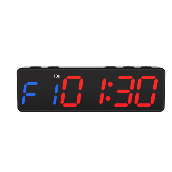 Mini bærbar fitnesstimer, LED digitalt display med stærk magnet og 8 intervaltilstande (rød)