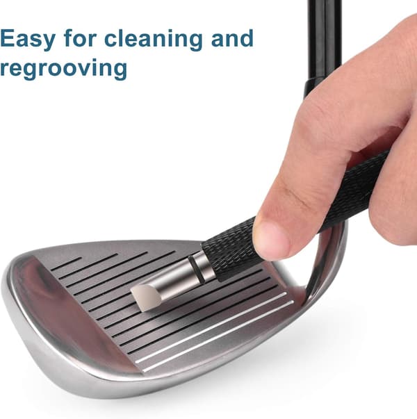Golfkølle Rille Sliber-Renser til Wedges Jern-Backspin U&V Riller-Sort