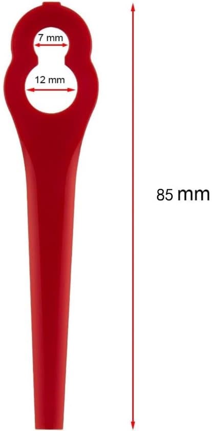 100 blad per förpackning Ersättningsplastgräsklipparbladssats för sladdlös