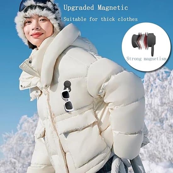 Magnetisk silikone brilleholder - Tøjklemme
