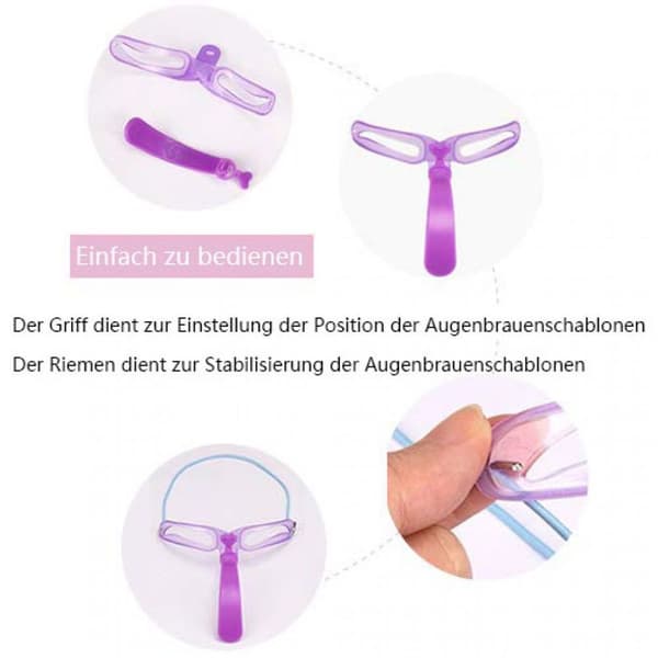 Ögonbrynsmallar, WP, återanvändbara, DIY, 8-delat set