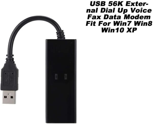 USB 56K Eksternt Opkalds-Stemme-Fax-Datamodem til Win7 Win8 Win10