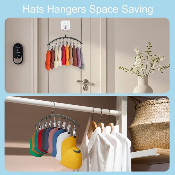 Sort 2-delt garderobe hattehylde sokkeclips bøjle 37x23 cm