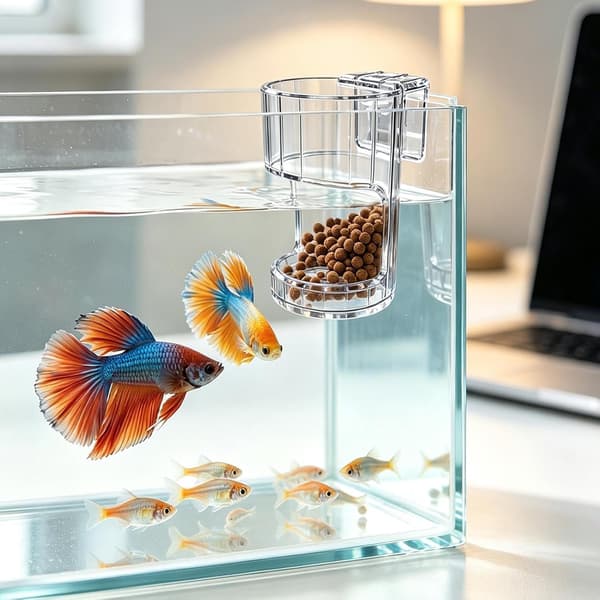 Fiskefoderboks gennemsigtig foderdispenser