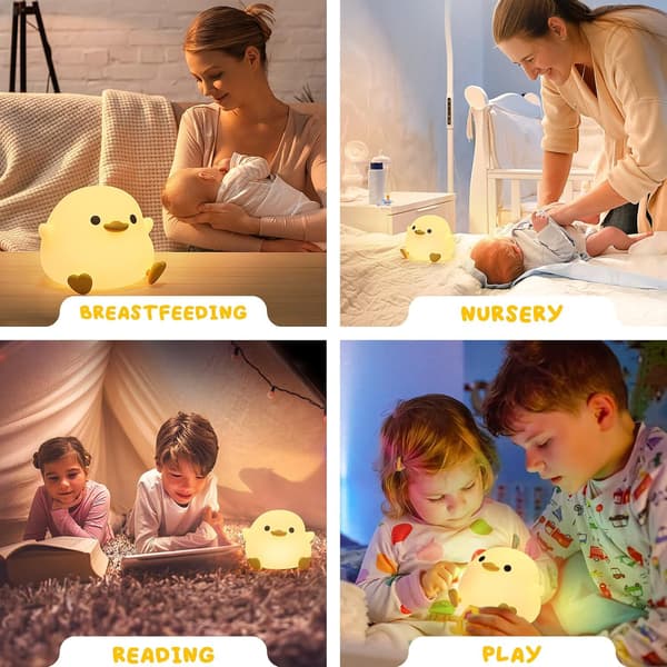 Ande Natlampe LED Børns Bløde Silikone Gave