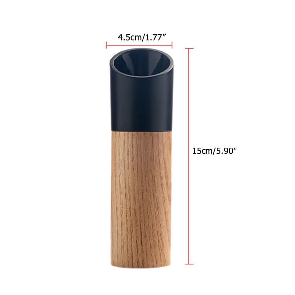 Manuell träsaltpepparkvarn Träpepparkvarn Keramisk malning Svart