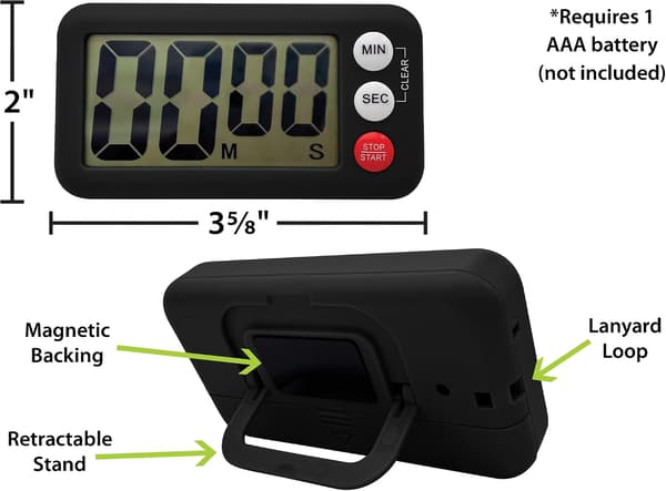 Sort magnetisk digital klasseværelsestimer