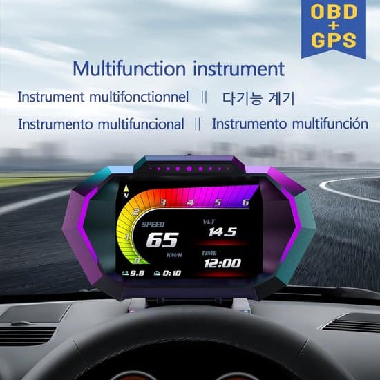 Head-Up Display - Bil speedometer - Køreinformation - OBD2 GPS Dobbelt System
