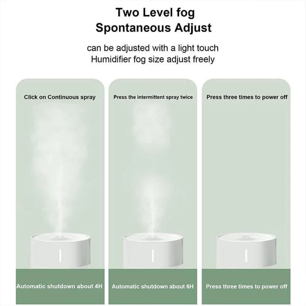 Mini luftfugter ultralyd 2 tilstande aromaterapi diffuser hvid