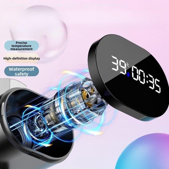 Vattenflödesdriven digital LED-duschtermometer – en visuell visning av badrumsvattentemperaturen