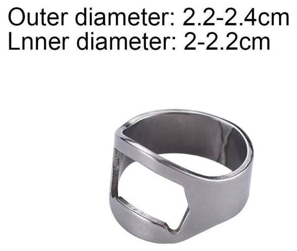 10 SS ringflasköppnare, färgglada fingerringflasköppnare