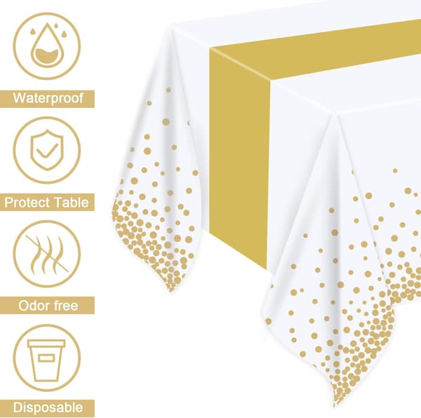 Duge 4-delt vandtæt øltelt rektangulær fest bryllup 137x274cm guld