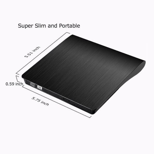Externt bärbart Bluray DVD-enhet för hemmakontor Extern DVD-brännare USB C
