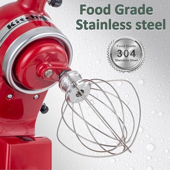 Æggepisker i rustfrit stål med 6 tråde til KitchenAid K45ww