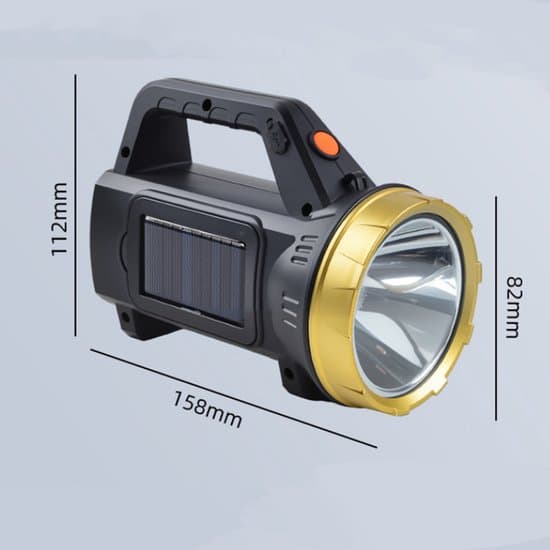 Vandtæt Solar USB Genopladelig LED Nødlygte