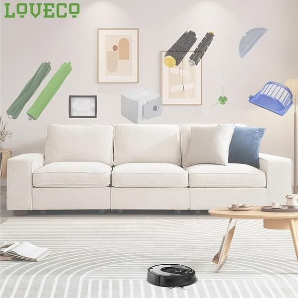 Et sæt med 6 rullebørster til iRobot Roomba og 12 udskiftningsgummibørster til Roomba E-serien E5 E6 E7.