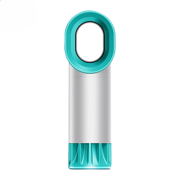 Bærbar USB Genopladelig Blæser Håndholdt Mini Luftkøler Bladeless - Grå Farveblok