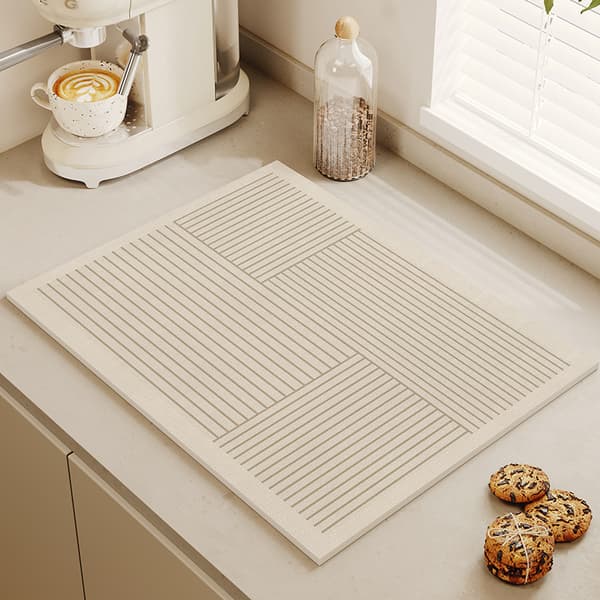 Kaffemåtte - absorberende opvaskemåtte, absorberende måtte af kiselgur til bordplader, hurtigtørrende måtte, 30×40cm