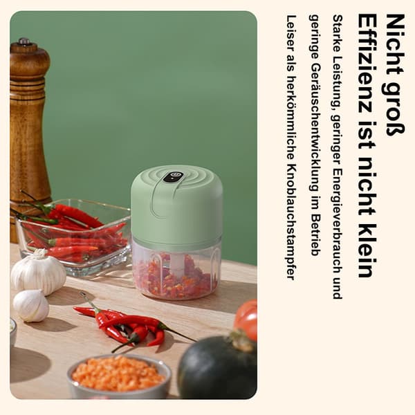 Elektrisk matberedare, 250 ml mini vitlökshackare, grönsakshackare, multifunktionell hackare