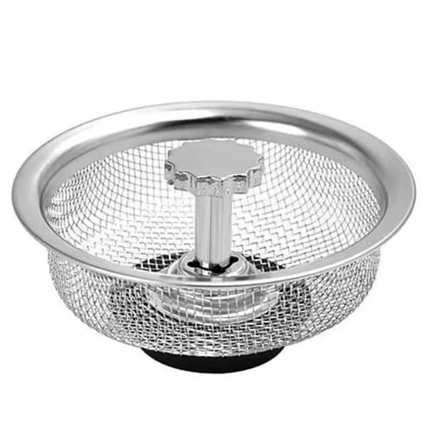 2 avloppsfilter, lämpliga för hårfiltrering, diskbänk, duschrum, badkar, SS