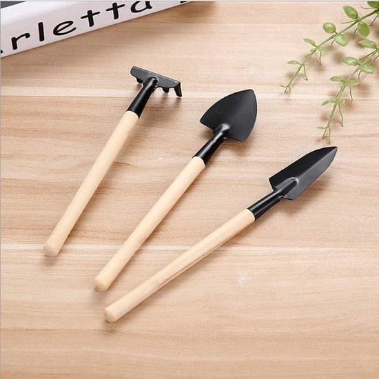 Handspade-set - Mini trädgårdsspadar - Omplantering av växter - Rostskyddande beläggning - 3 delar - Blandade