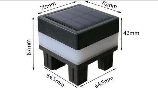 4st LED Solcellslampor för Stolpar, Staket, Utomhus Trädgårdslampor