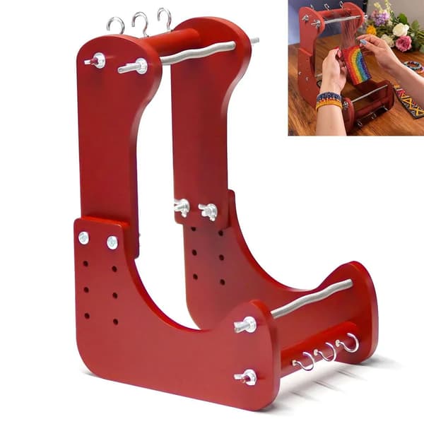 Træperlevæv, justerbart vertikalt perlevæv, træperlevævssæt, 4 længder tilgængelige, ergonomisk design, vippefunktion.