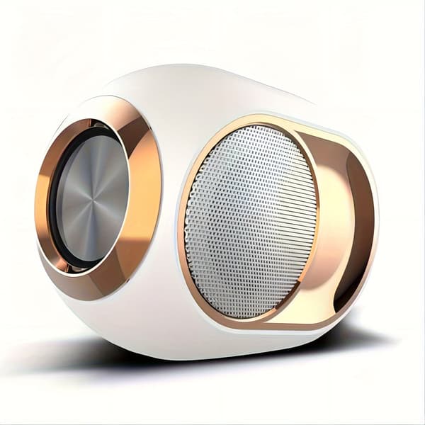 Bluetooth-højttaler TWS trådløs subwoofer med kortplads (hvid)