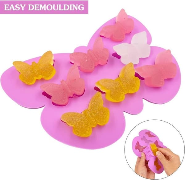 PCS Sommerfugleform Silikone Chokolade Slik Gummy Bage Isbit