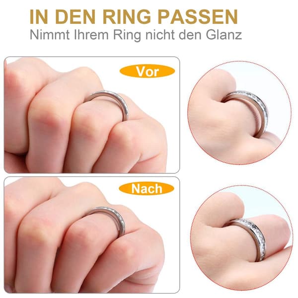 8-delad osynlig ringstorleksjusterare, passar alla ringar, alla storlekar