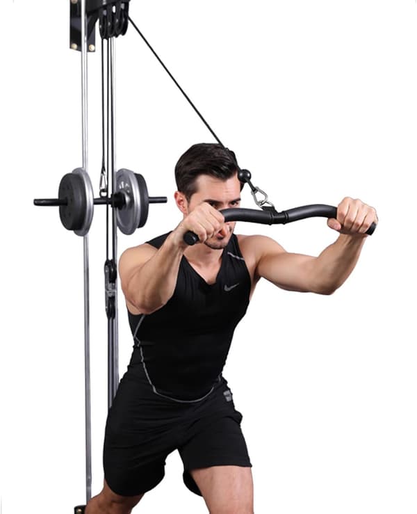 Träningsstång, biceps, pull-ups, triceps, svart, stål, texturerad, 40cm