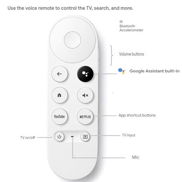 Äänikaukosäädin Chromecast Google TV Bluetooth