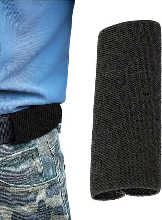Elastisk bältesfäste - med öglor - för att säkra föremål - hög hållfasthet - 10 x 4 cm - svart