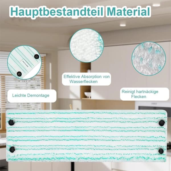4-pack mikrofiber moppöverdrag för Leifheit Clean Twist XL Micro Duo moppar