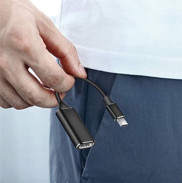 USB-C till HDMI-adapter, stöder 4K HD-upplösning, USB-C till HDMI-kabel.