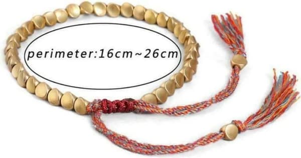 Tibetanskt buddhistiskt flätat koppararmband
