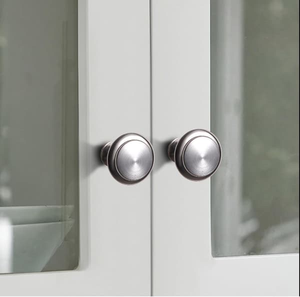 Silver 10-pack rostfria svampformade skåpsknoppar 3x3x2,4 cm