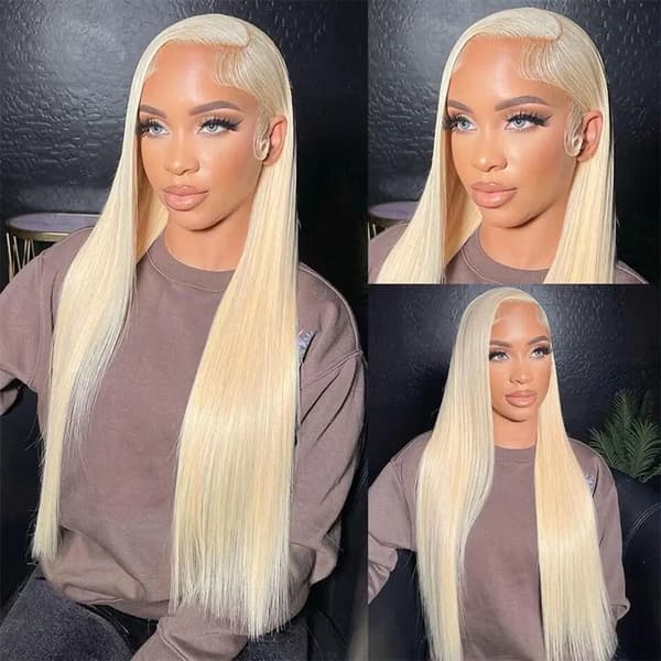 26\" rakt hår peruk, blond peruk, spetsfront peruk, rakt hår, blond peruk
