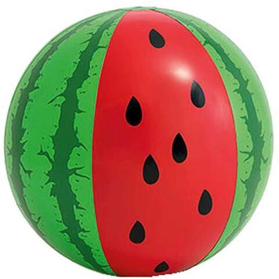 Pool - Armpuffar - Poolleksaker - Strandboll - Vattenmelon - 75 cm - Med fotpump